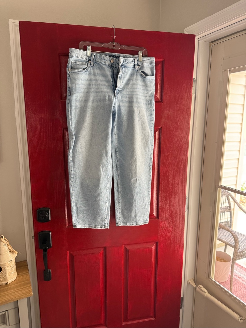 Lands' End Women's Light Wash barrel Leg Jeans